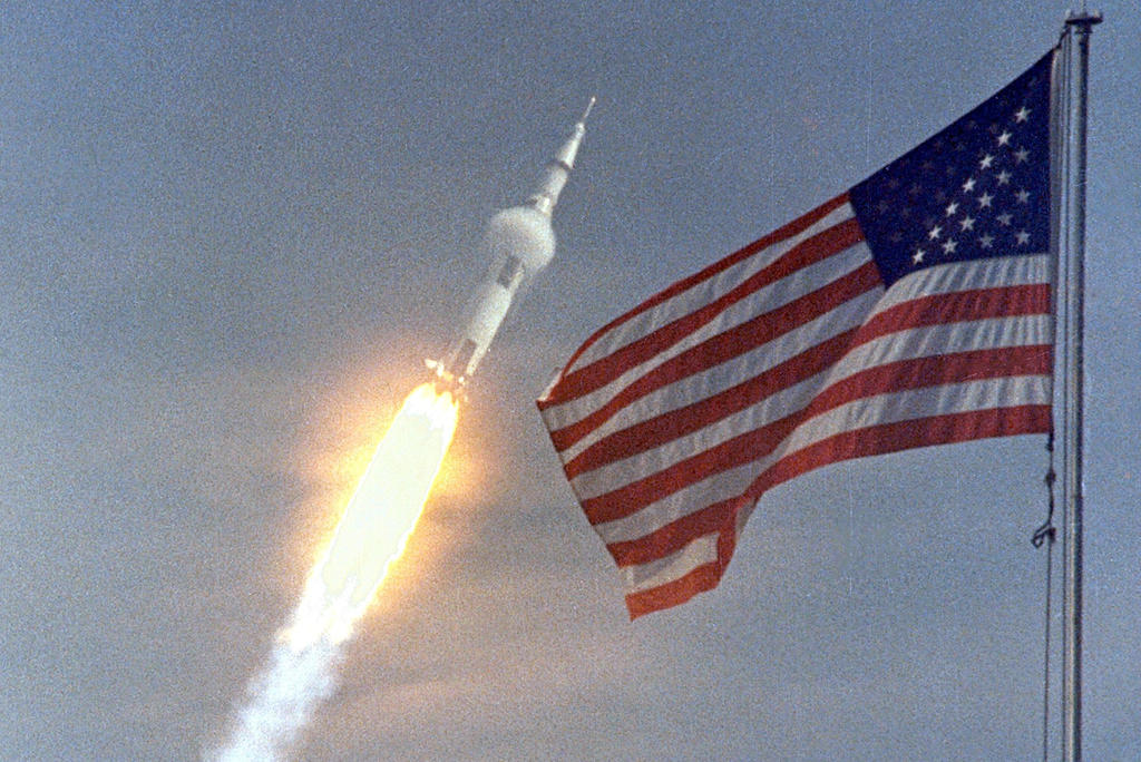 La misión espacial que llevó a que un hombre pisase por primera vez la Luna comenzó el 16 de julio de 1969. (EFE)