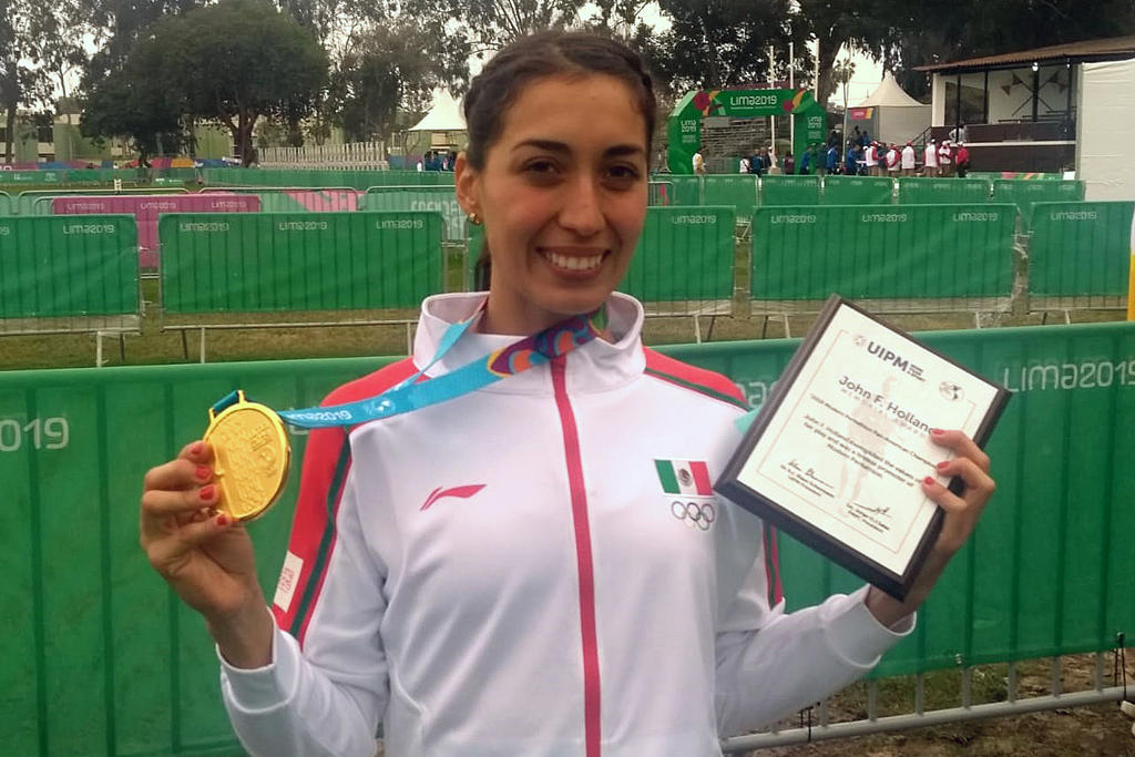 Mariana es la ganadora del pentatlón moderno panamericano, y además obtuvo la plaza olímpica. (EL UNIVERSAL)