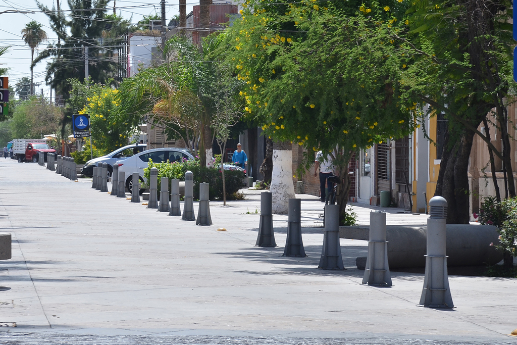Reparan alumbrado de bolardos en Paseo Morelos para evitar riesgos entre visitantes. (FERNANDO COMPEÁN)