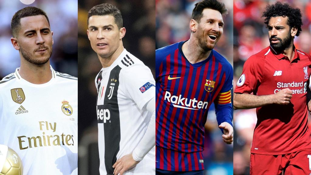 Leo Messi, el portugués Cristiano Ronaldo, el belga Eden Hazard y Mohamed Salah, destacan entre los diez candidatos el premio 'The Best' de la FIFA. (ARCHIVO)