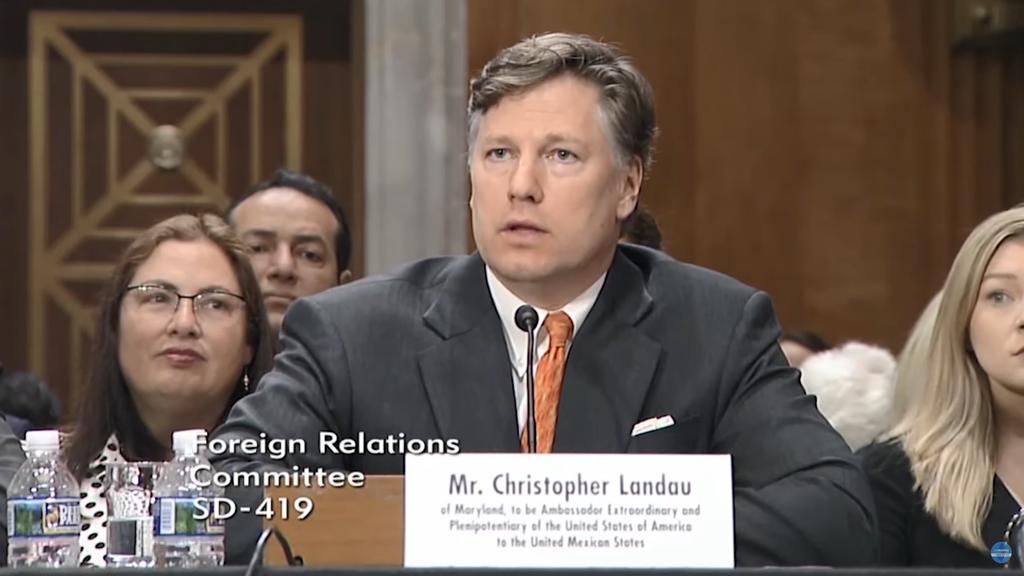 El Senado de Estados Unidos confirmó al abogado Christopher Landau como nuevo embajador para México. (ESPECIAL)