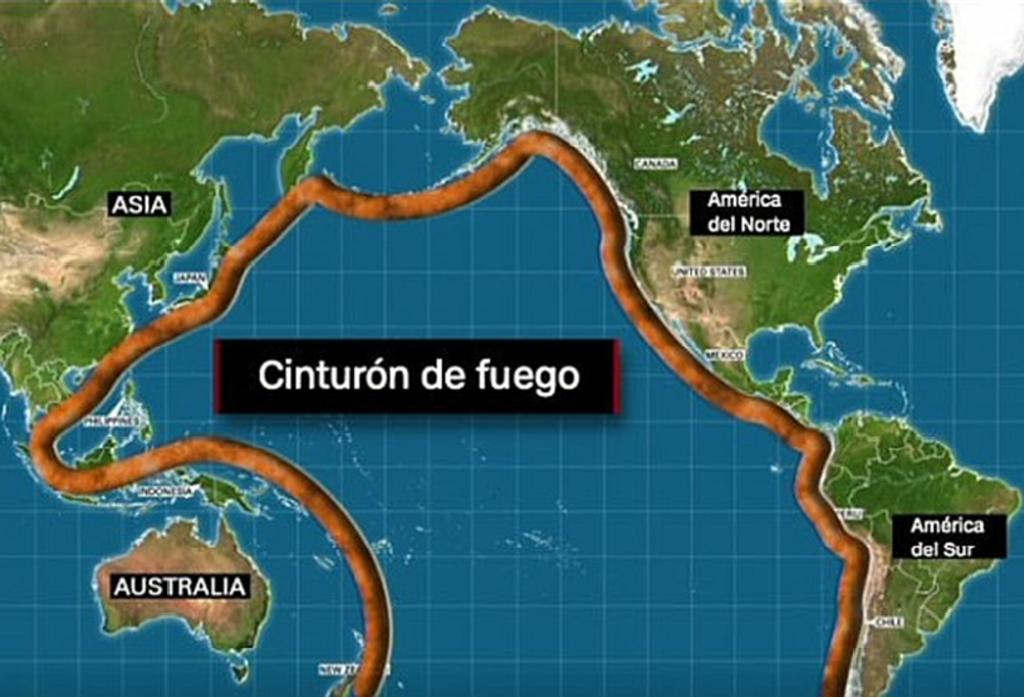 El cinturón o anillo de Fuego del Pacífico concentra algunas de las zonas de subducción más importantes del mundo. (INTERNET)