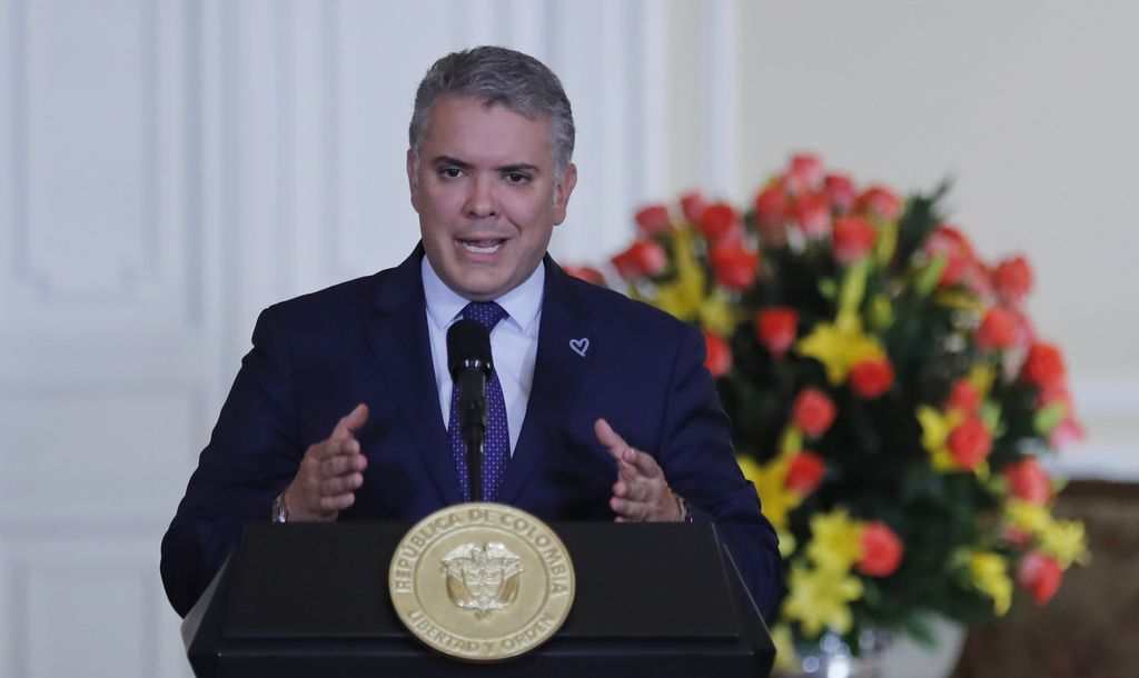 La medida del Ejecutivo colombiano, Iván Duque (foto) tiene carácter urgente y excepcional. (ARCHIVO)