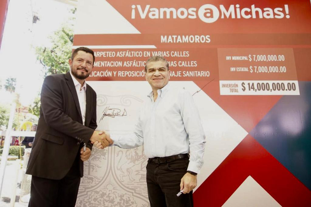 El gobernador del estado, Miguel Riquelme, arrancó el programa Vamos a Michas con alcaldes de Matamoros y Viesca.
