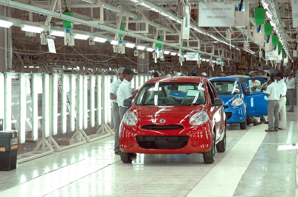 En 2017 Nissan fabricó 150 millones de autos a nivel global, de los que México contribuyó con el 7.9 %.