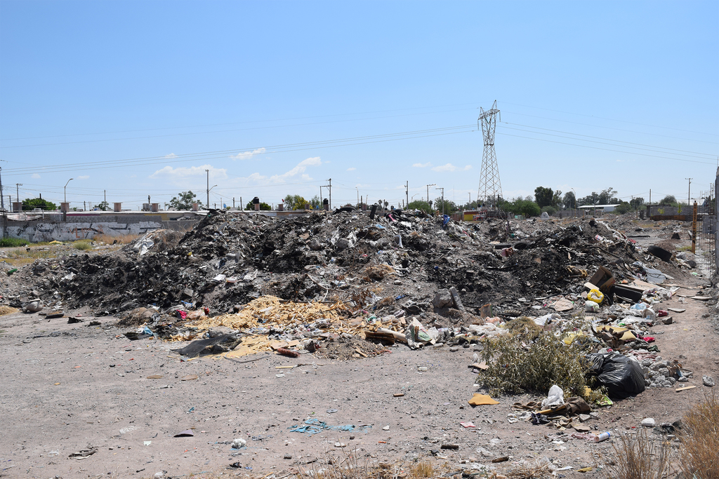 Otro problema latente es que terrenos baldíos están convertidos en basureros públicos. (EL SIGLO DE TORREÒN / MA. ELENA HOLGUÍN)