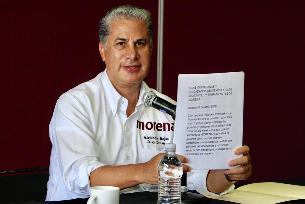 Alejandro Rojas Díaz Durán, senador suplente de Ricardo Monreal, señaló que el padrón de Morena es un desastre y no hay condiciones para una elección democrática en el partido. (ARCHIVO)