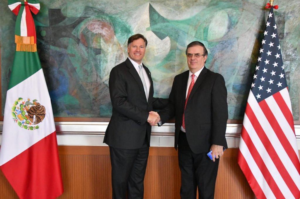 El embajador estadounidense llegó a México el viernes pasado, donde expresó: 'nuestros países son socios, vecinos y amigos, así es hoy y así será para siempre'. (TWITTER)
