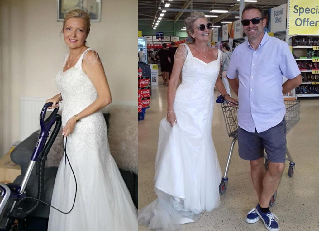 Se casó el mes pasado y desde entonces usa su vestido de novia cada que puede. (INTERNET)