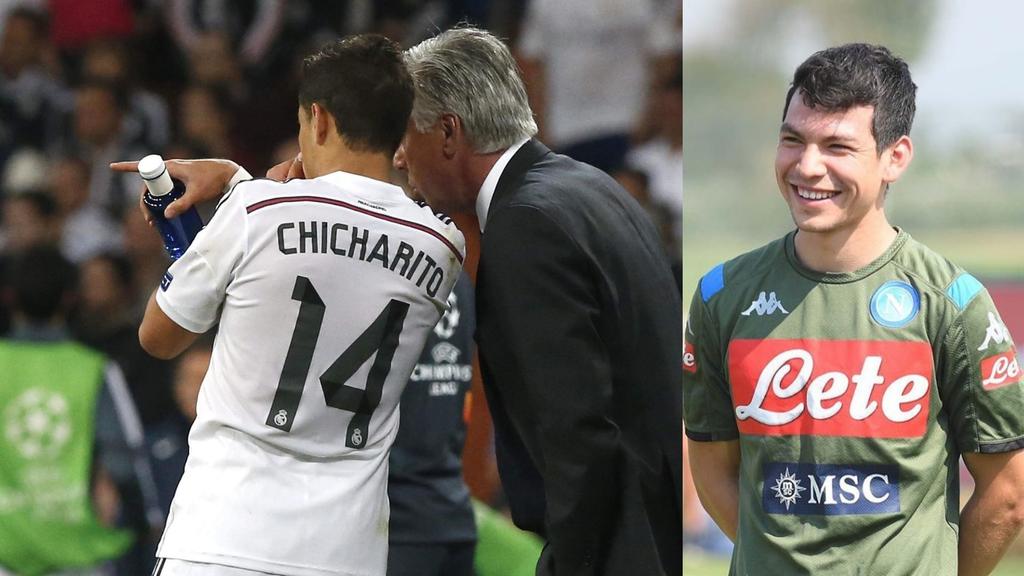 Ancelotti tendrá en “Chucky” Lozano al segundo futbolista mexicano en dirigir, pues en la temporada 2014-15 tuvo entre sus filas a Javier “Chicharito” Hernández en el Real Madrid. (ARCHIVO/ESPECIAL)