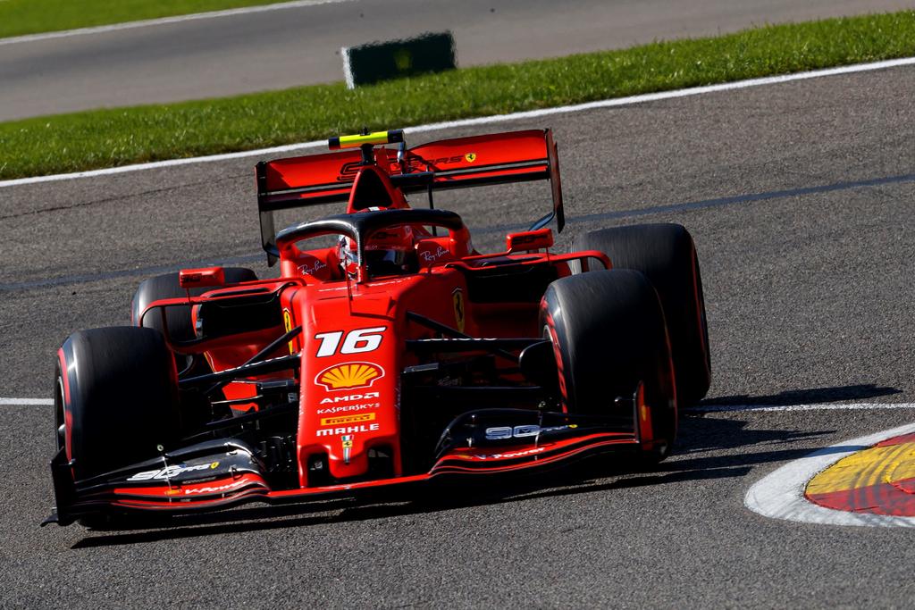 Charles Leclerc, de la escudería Ferrari, terminó lideró la segunda sesión de prácticas del Gran Premio de Bélgica. (EFE)