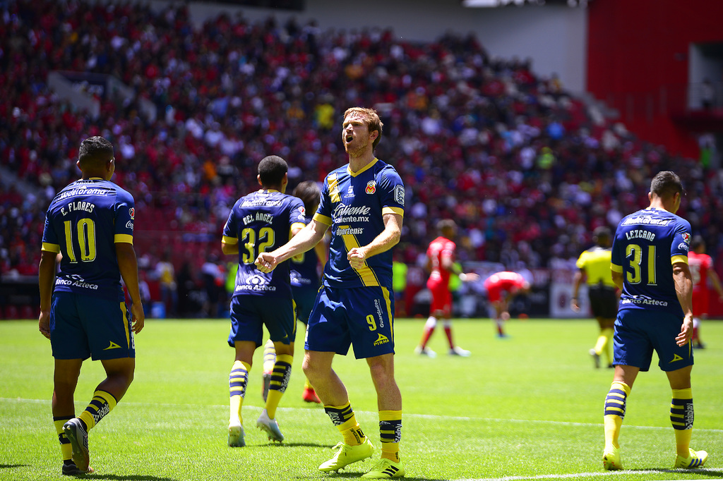El venezolano Fernando Aristeguieta marcó el segundo gol del duelo ante Toluca, su tercera anotación en el futbol mexicano. (JAM MEDIA) 