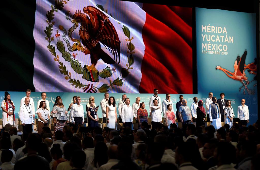 La XVII Cumbre Mundial de Premios Nobel de la Paz inició este jueves en la ciudad de Mérida, en el sureste de México, con un llamado a la convivencia global y a la protección del medioambiente. (EFE)