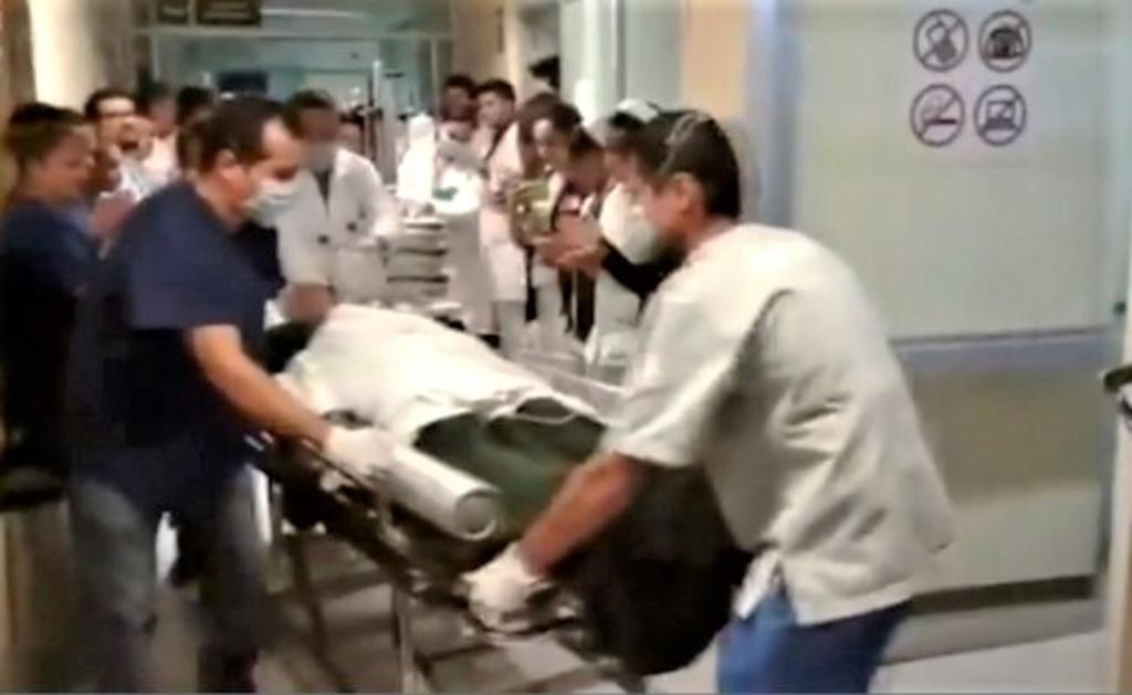 El paciente ingresó al servicio de urgencias con un evento que derivó en muerte cerebral registrado a las 10:28 horas. (CAPTURA DE VIDEO)