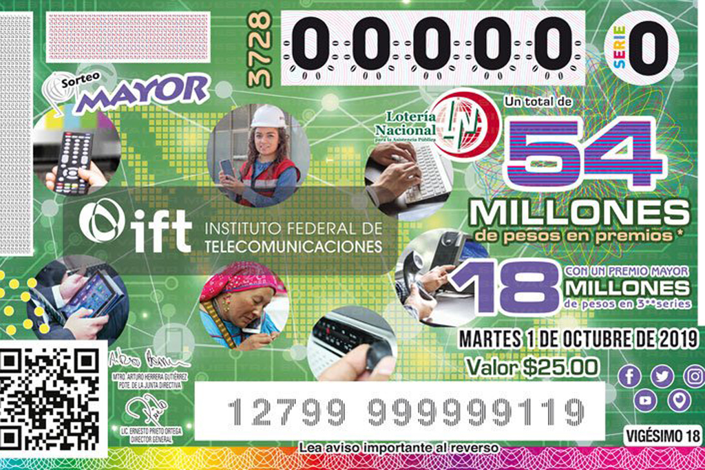 La Lotería Nacional conmemoró el aniversario del IFT.