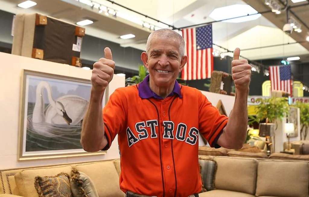 Jim McIngvale confía en los Astros de Houston para que ganen nuevamente la Serie Mundial. . (Cortesía Houston Chronicle)