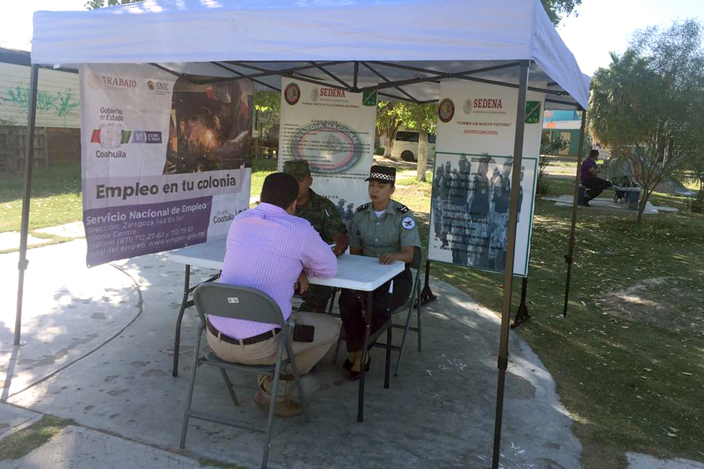La Guardia Nacional continúa con sus labores de reclutamiento en la región laguna; hay más de 500 vacantes. (CORTESÍA)