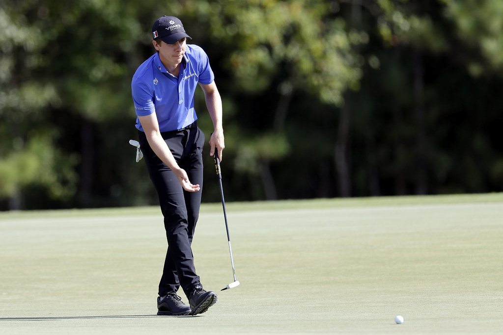 El golfista mexicano Carlos Ortiz finalizó el Houston Open 11 golpes abajo de par, a tres del campeón Lanto Griffin. (AP) 
