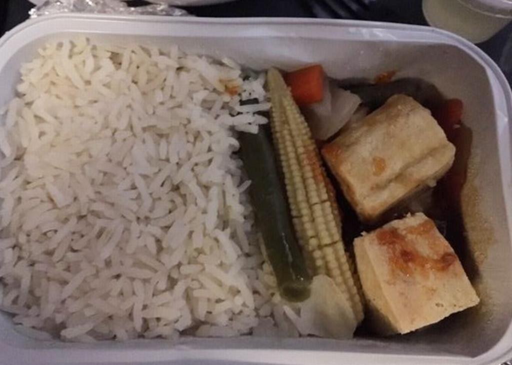 Dijo que la aerolínea le sirvió una pobre elección de comida para vegetarianos. (INTERNET)