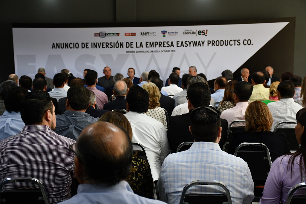 Se anunció una nueva inversión en Torreón, a cargo de la empresa Easyway Products Corporation, por 6.5 millones de dólares y la generación de 2,500 empleos directos. (EL SIGLO DE TORREÓN / IVÁN CORPUS)