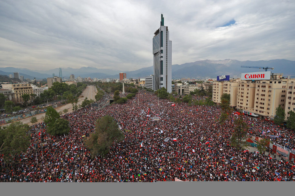 Es considerada la manifestación más grande desde que cayó en 1990 Augusto Pinochet.