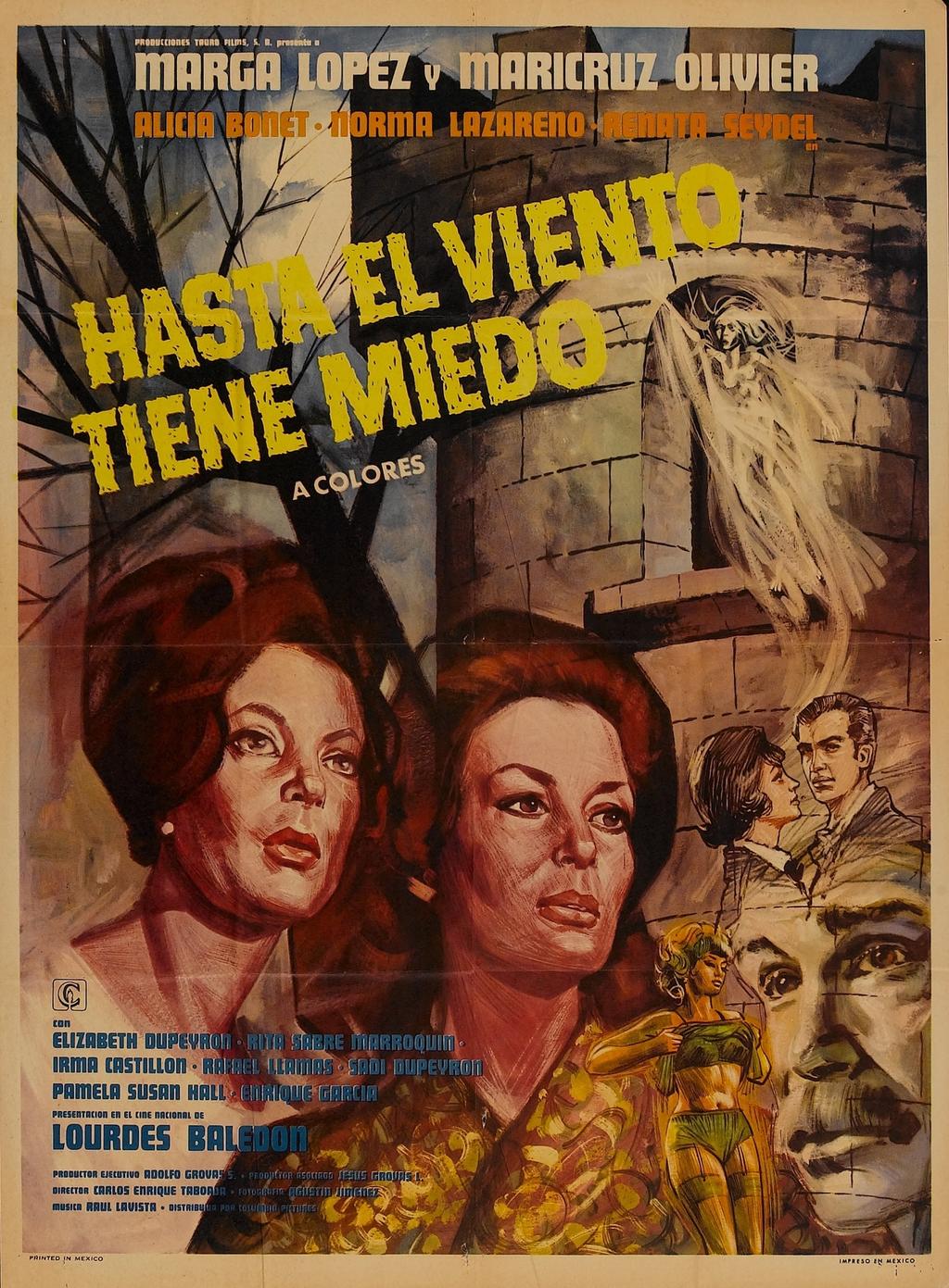 Número uno. Hasta el viento tiene miedo, versión de 1968, tiene una calificación de 7.5. Actuaron Marga López y Maricruz Olivier el filme dirigido por Carlos Enrique Taboada. (ESPECIAL) 