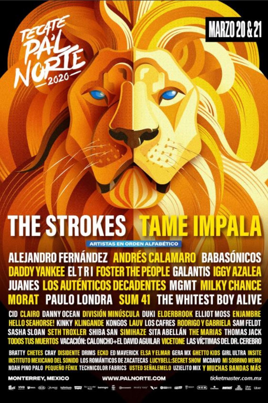 Strokes y ‘El Potrillo’ en Pa’l Norte 2020. (ESPECIAL) 
