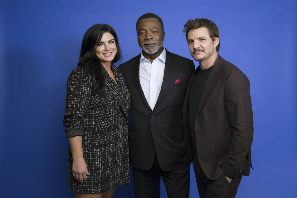 Nueva serie. De izquierda a derecha, los actores Gina Carano, Carl Weathers y Pedro Pascal que estarán en The Mandalorian. (AP)