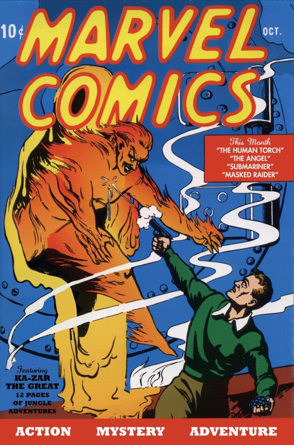 Heritage Auctions dijo que el comprador de Marvel Comics No. 1, de 1939, pidió permanecer anónimo. (ESPECIAL)
