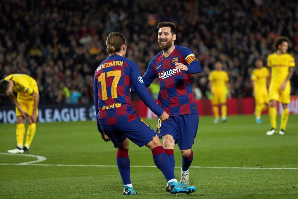 Lionel Messi anotó uno de los tres goles del partido ante el Borussia Dortmund. (EFE)