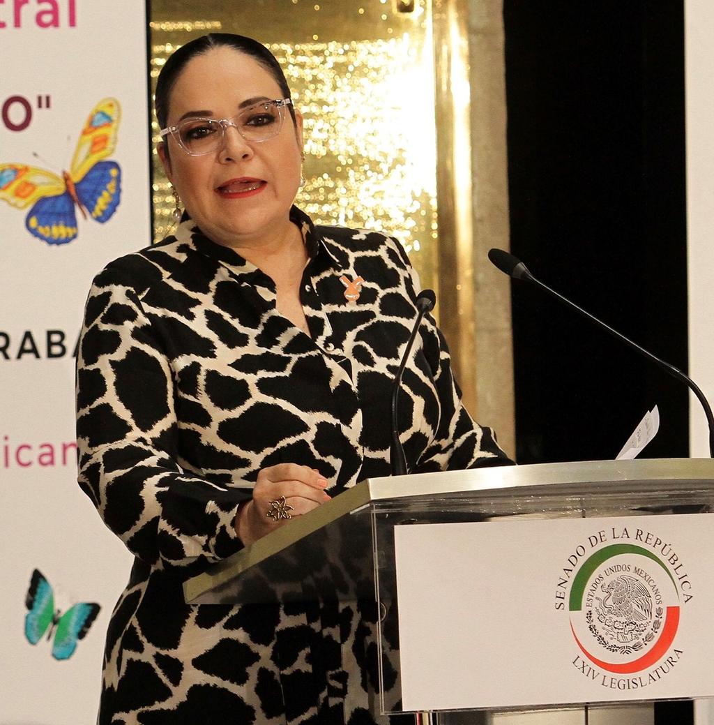 La presidenta del Senado de la República, Mónica Fernández Balboa (Morena). (ARCHIVO)