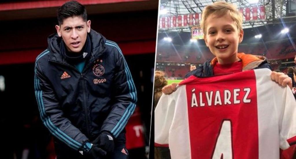 El pequeño posó después del partido donde el Ajax derrotó 6-1 al Den Haag con la playera del seleccionado mexicano. (CORTESÍA)