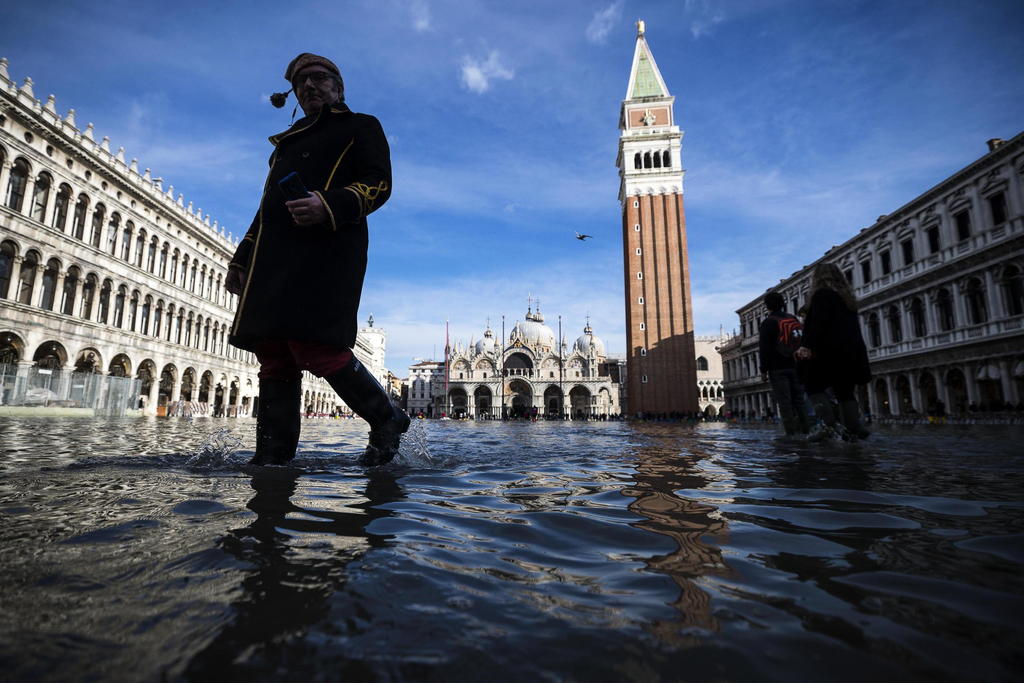 Venecia vuelve a sufrir el fenómeno de agua alta. (EFE) 