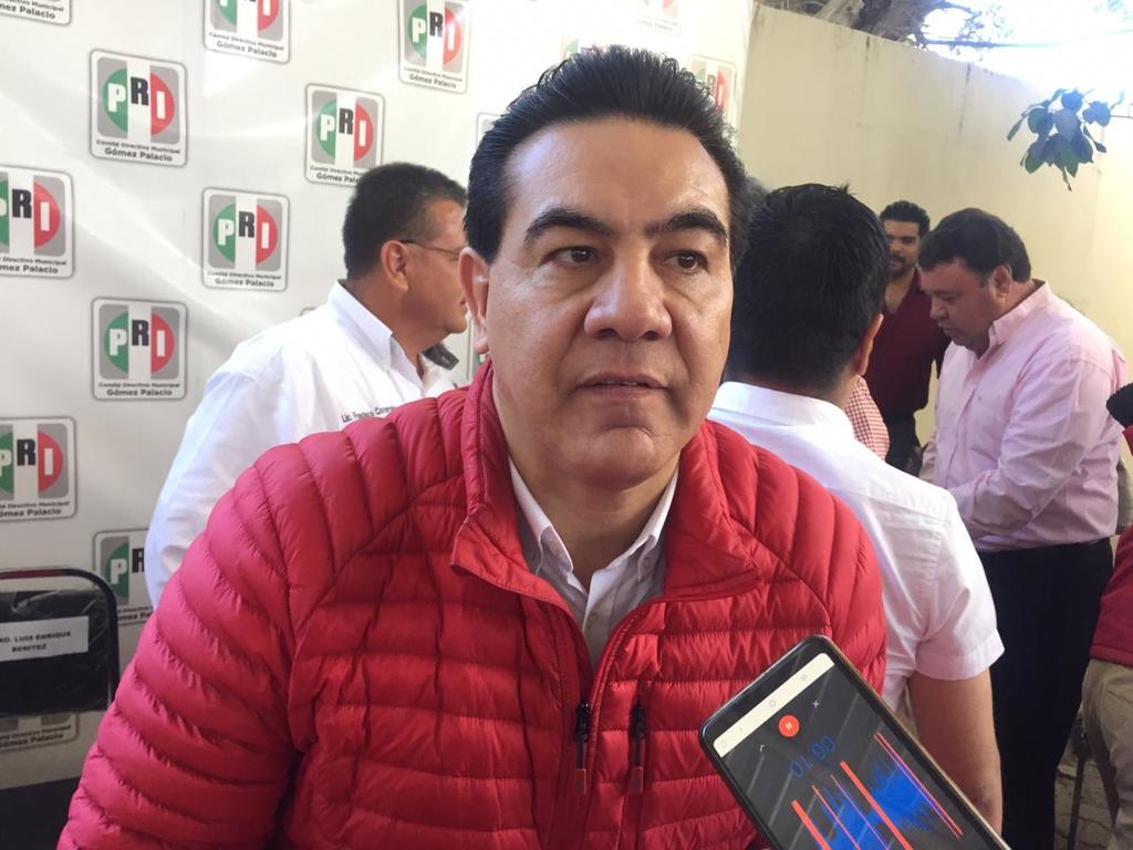 El presidente estatal del PRI en Durango, Luis Enrique Benítez Ojeda, dijo que para este 2020, este instituto político deberá ser una oposición inteligente en Gómez Palacio y 'no nos vamos a pelear por pelear'. (EL SIGLO DE TORREÓN)