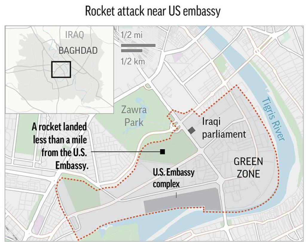 Otros medios señalan que podría haber caído cerca de la embajada estadounidense. (AP)