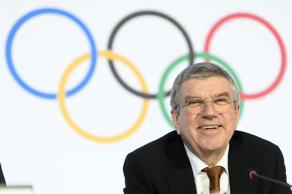 El presidente del Comité Olímpico Internacional, Thomas Bach, durante la rueda de prensa. (AP) 