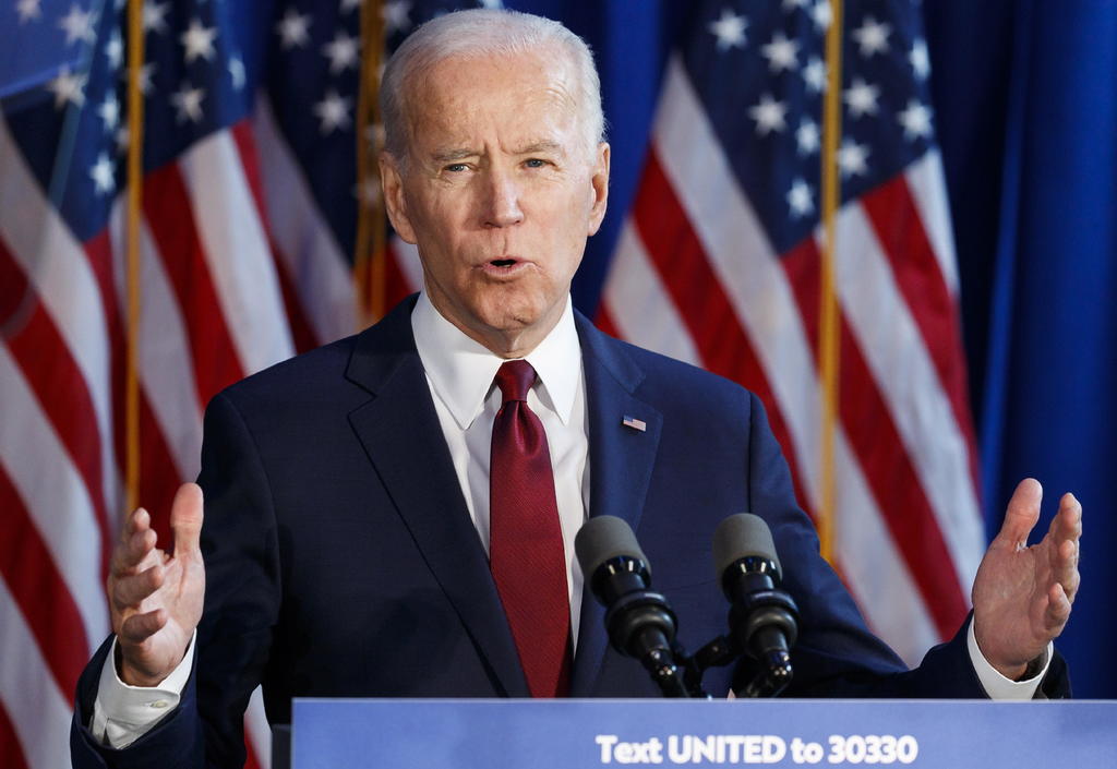 El exvicepresidente Joe Biden se mantiene como favorito demócrata para la contienda de EUA. (ARCHIVO) 