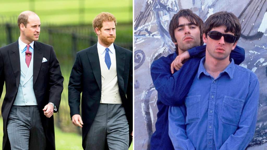 Los príncipes, William y Harry, hijos de Diana y Carlos no llevan una buena relación./ La rivalidad entre Noel y Liam Gallagher ha llegado hasta los golpes pues el primero le dio tremendo puñetazo al segundo. (ESPECIAL)