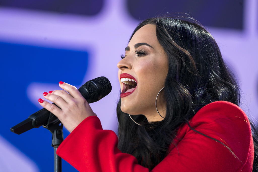 Demi Lovato cantará el himno nacional en el Super Bowl. (ARCHIVO)
