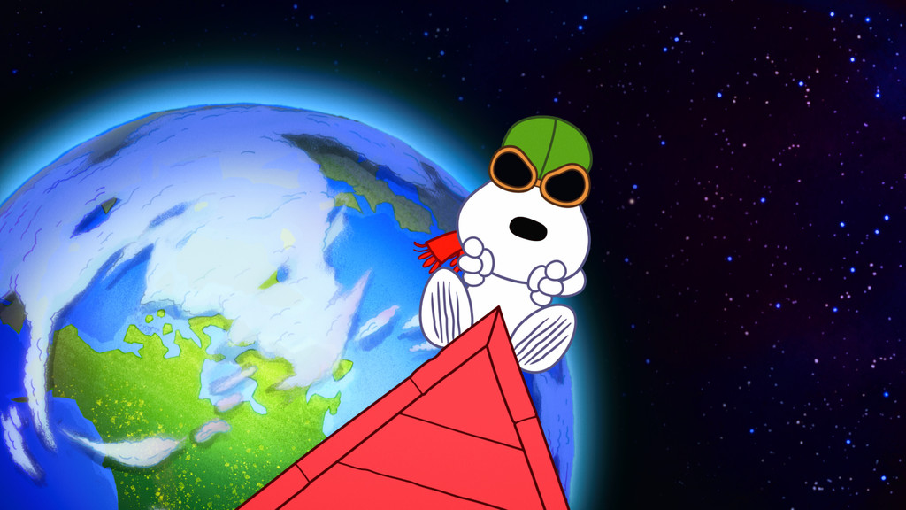 Para niños. Snoopy en una escena del corto animado Snoopy in Space de Apple TV Plus. (AP)