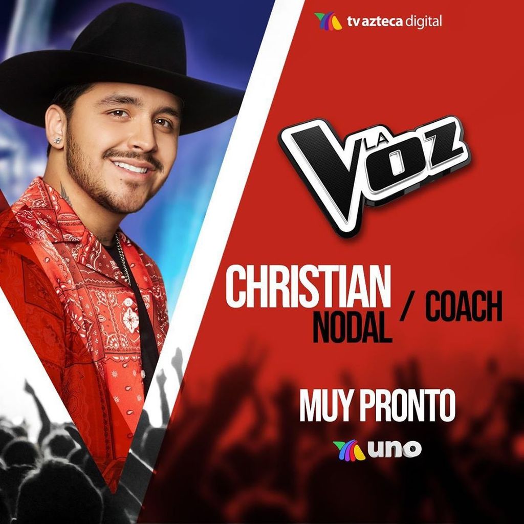 Confirmado. Los cantantes María José y Christian Nodal son las novedades en la nueva edición de La Voz Azteca. (ESPECIAL)