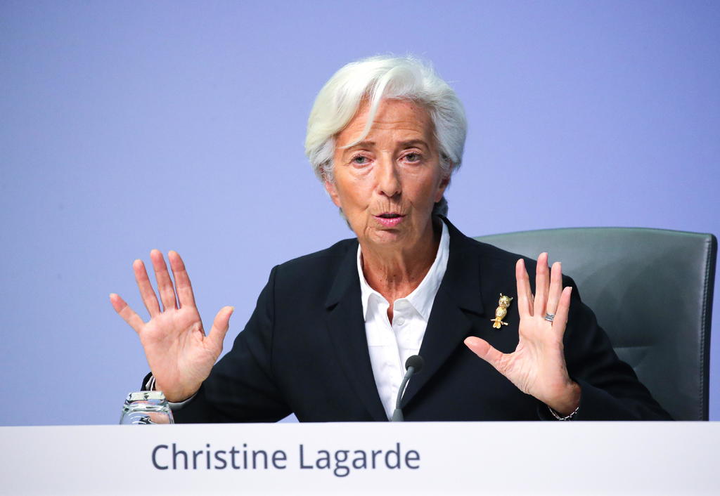 Christine Lagarde, presidenta del Banco Central Europeo estimó un crecimiento moderado. (ARCHIVO) 