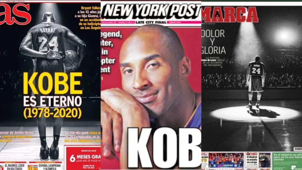 La prensa en todo el mundo, ya sea de información general o deportiva, le ha rendido homenaje a Kobe Bryant, ex basquetbolista de 41 años. (ESPECIAL)