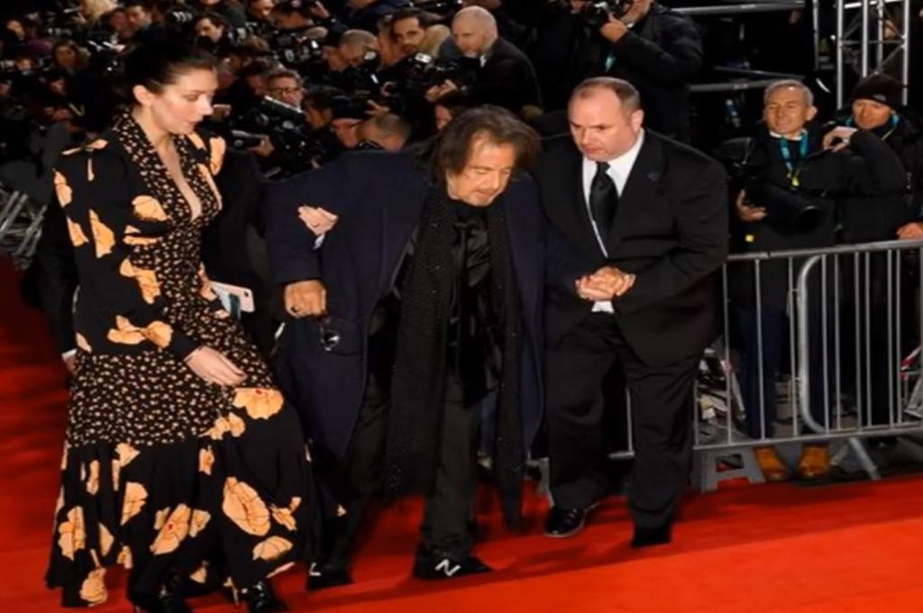 Al Pacino llegó a los premios Bafta para contender en la categoría a Mejor Actor de Reparto por su trabajo en 'The Irishman' ('El Irlandés'), de Martin Scorsese. (ESPECIAL)
