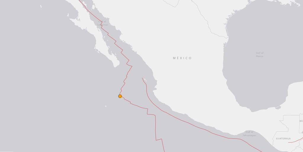 La madrugada de este miércoles se registró un sismo de magnitud 5.0 al sur de Cabo San Lucas, en Baja California Sur, informó el Servicio Sismológico Nacional (SSN). (ESPECIAL)