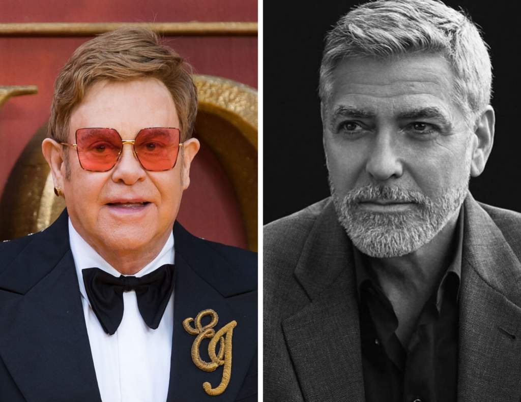 Estrellas. Elton y Clooney han tratado de cobijar y orientar a Meghan y Harry mientras comienzan a trabajar en sus proyectos. (ARCHIVO) 
