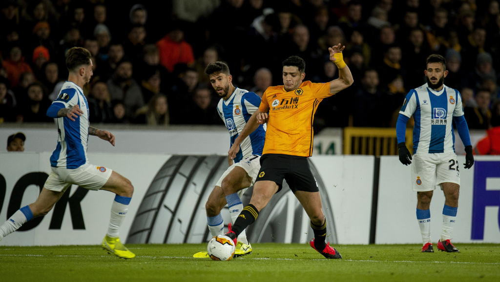 Raúl Jiménez jugó 75 minutos en el duelo ante el Espanyol correspondiente a los dieciseisavos de final de la Europa League. (EFE)