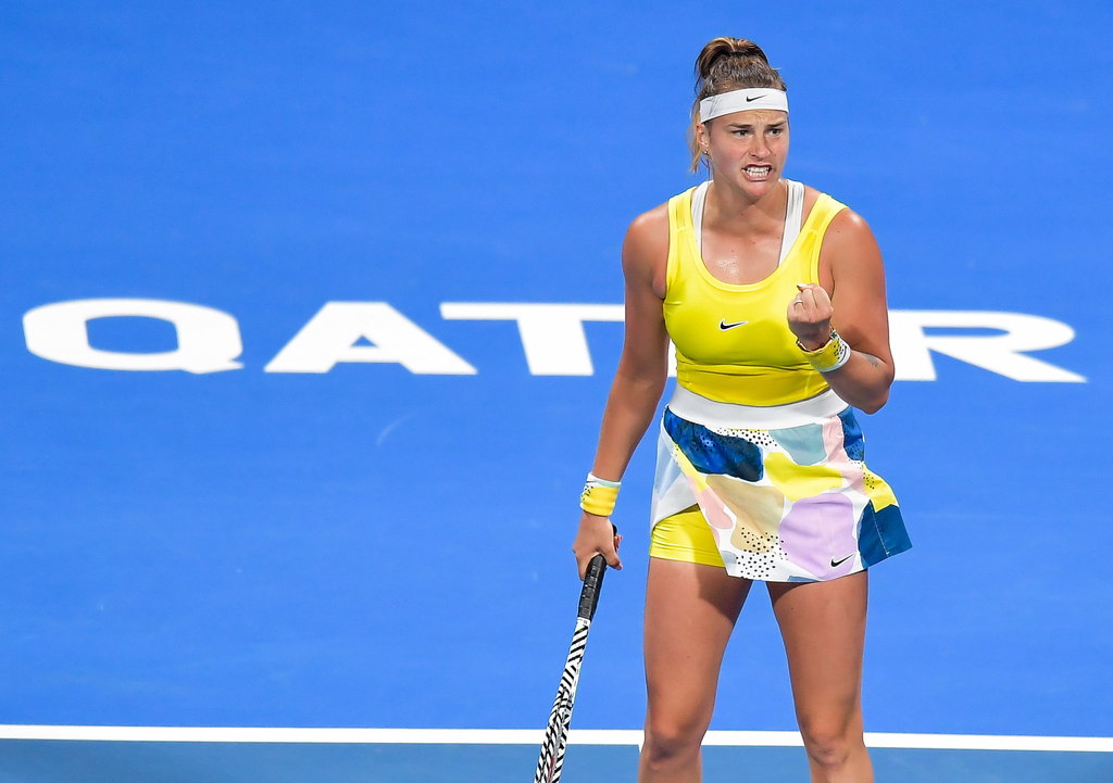 Aryna Sabalenka derrotó 6-3, 6-3 a Petra Kvitova.