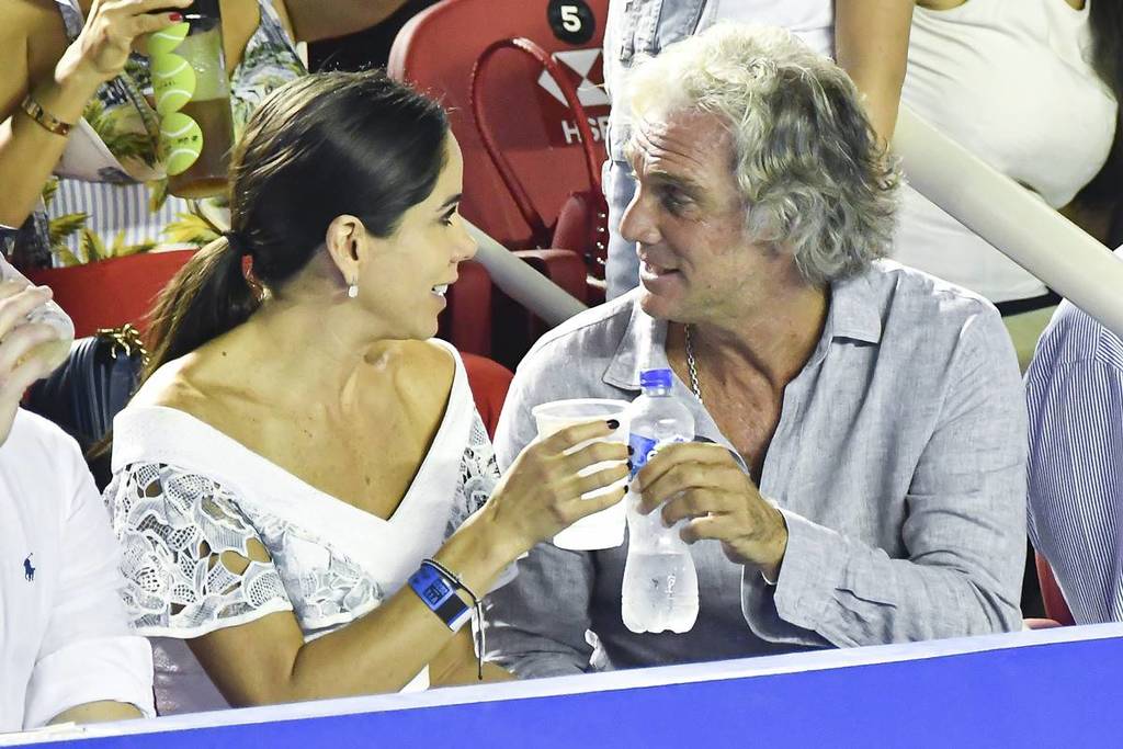 Los captan. En el Abierto Mexicano de Tenis. (FOTO TOMADA DE REVISTACLASE.MX)