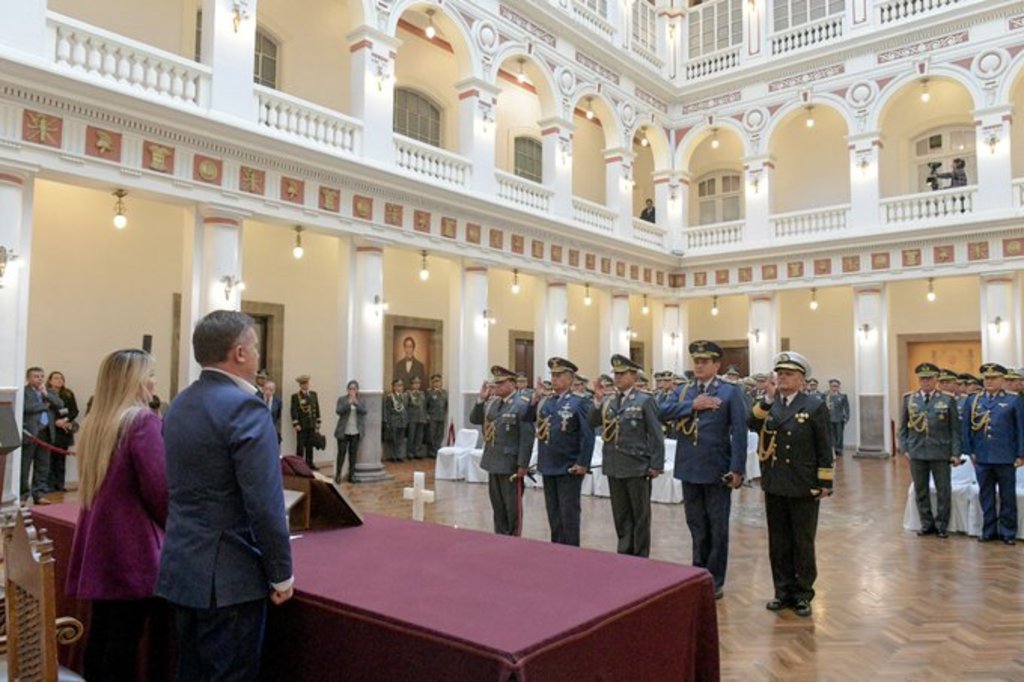 Los cuatro militares se mantienen en el cargo desde noviembre pasado, cuando Áñez les designó tras asumir la presidencia interina. (CORTESÍA) 